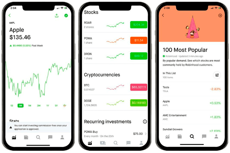  mobile trading terminal from Robinhood